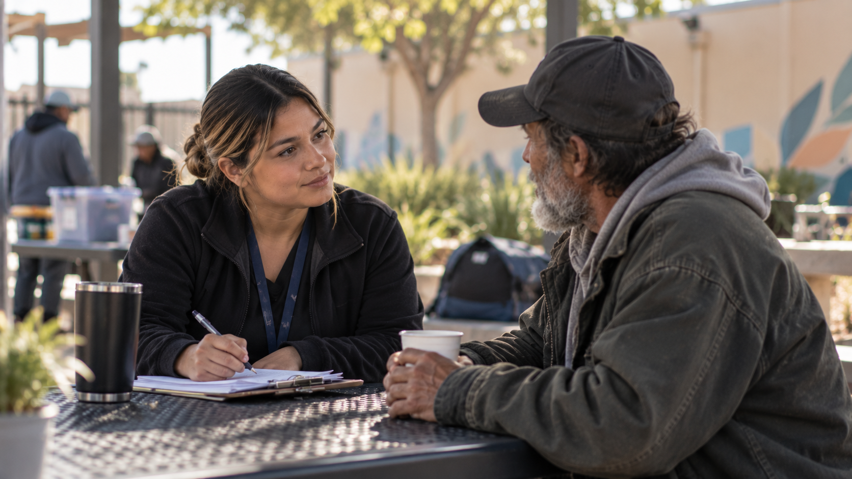 Person receiving community support